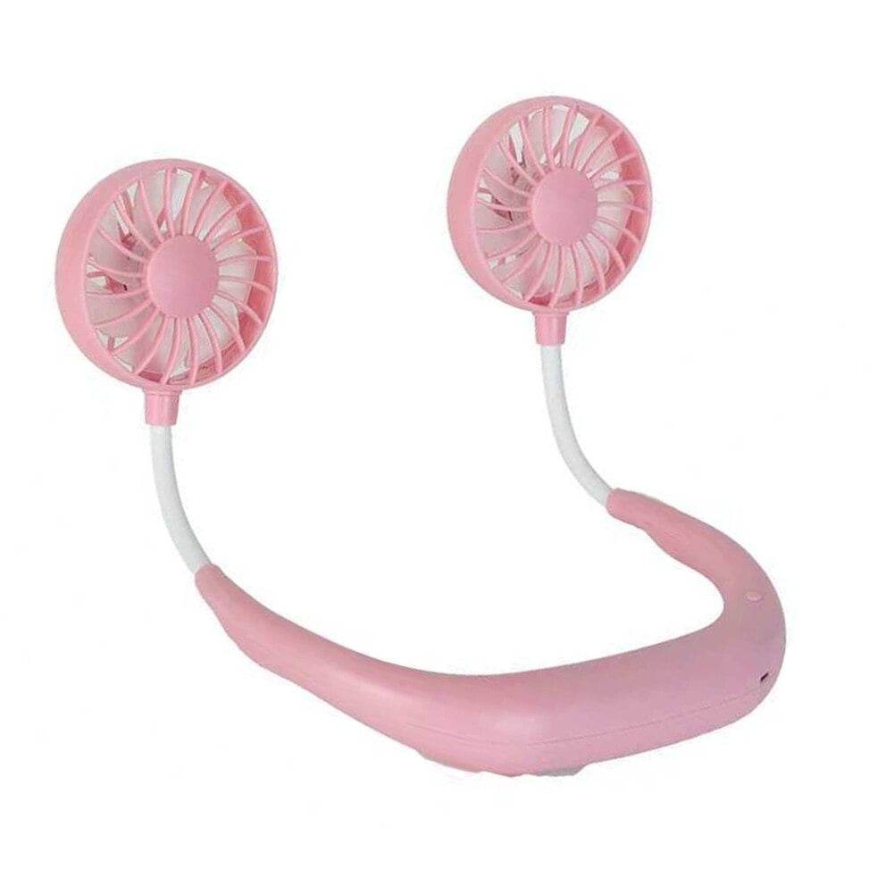 Hand Free Sports Dual Fan Portable Neck Band Hanging USB Battery Rechargeable Mini Cooler Fan - Al-Raheem Imports