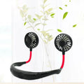 Hand Free Sports Dual Fan Portable Neck Band Hanging USB Battery Rechargeable Mini Cooler Fan - Al-Raheem Imports