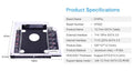 Universal 2nd HDD Caddy 12.7MM SSD HDD Case Enclosure For Laptop DVD-ROM CD-ROM - Al-Raheem Imports