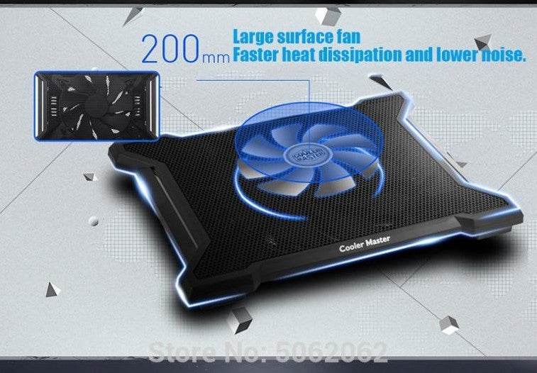 X120 Ultra Slim Non-Slip Laptop Cooling Pad 200mm Silent Big Fan For Laptop 0-15'' - Al-Raheem Imports