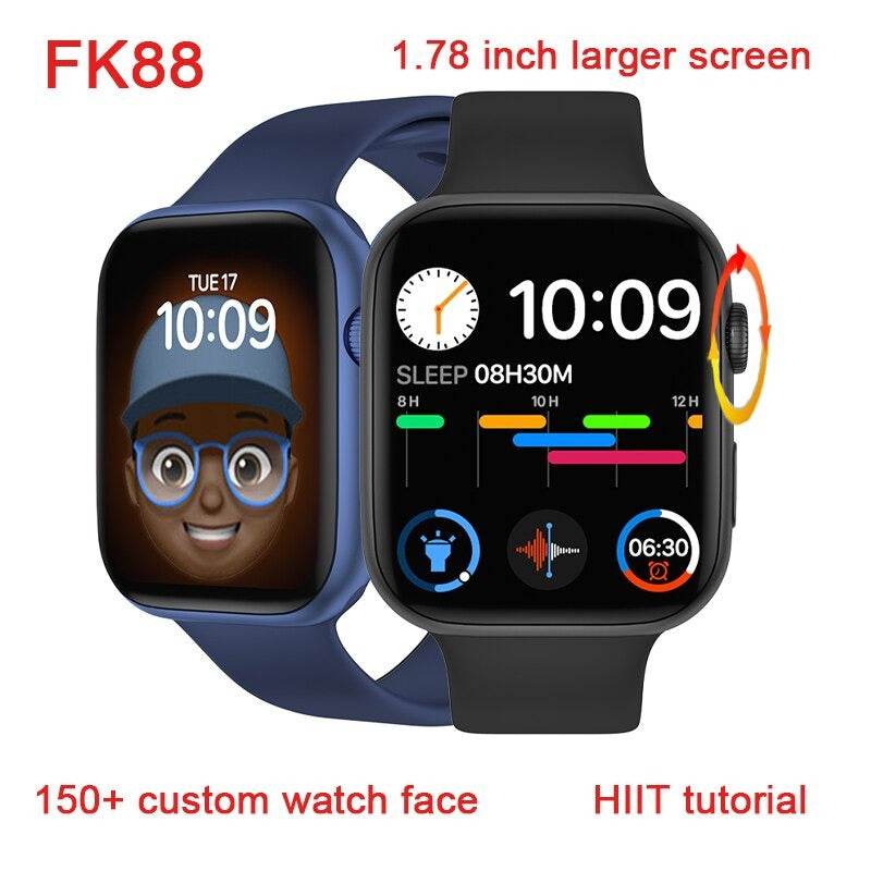 FK88S Smart Watch Women Men 1.78 Inch HD Encoder Knob Bluetooth Call ECG Health Monitor Bracelet - Al-Raheem Imports