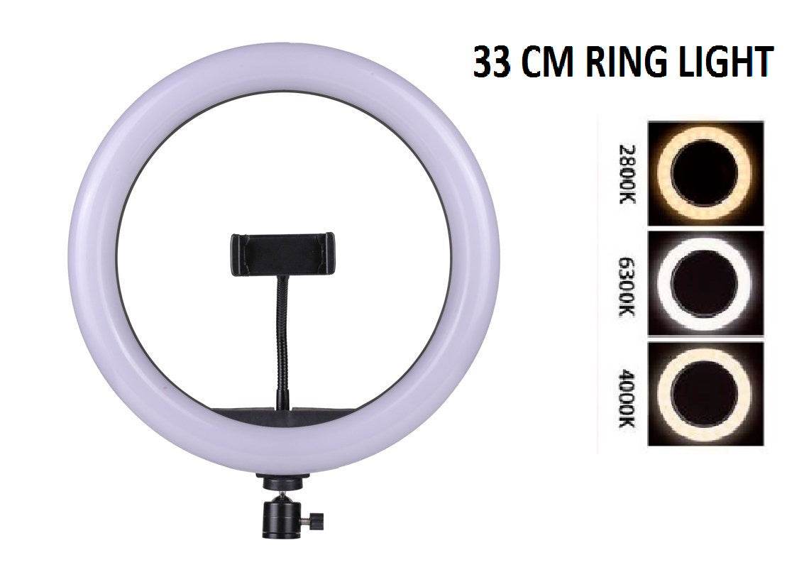 33CM Photography Lighting Phone Ring Light Led Remote Ring Lamp With Phone Holder - Al-Raheem Imports