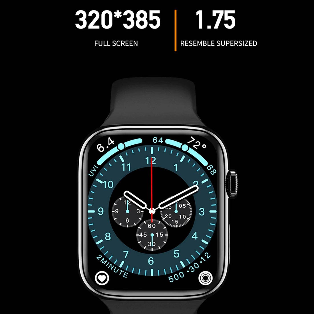 DW35 Support Bluetooth Call GPS Tracking 1.75 Infinity Screen Wireless Charging SIRI Music Play Smart Watch - Al-Raheem Imports