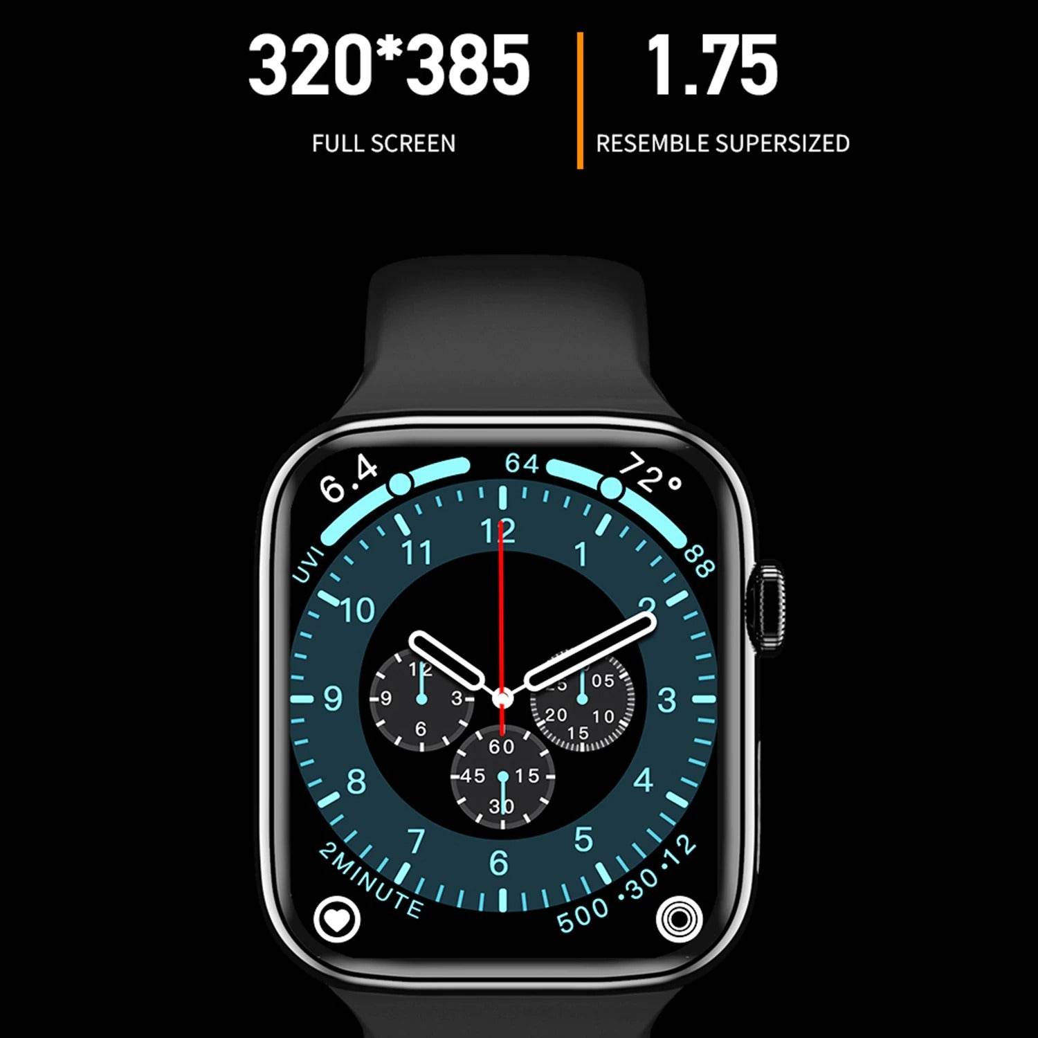 DW35 Support Bluetooth Call GPS Tracking 1.75 Infinity Screen Wireless Charging SIRI Music Play Smart Watch - Al-Raheem Imports