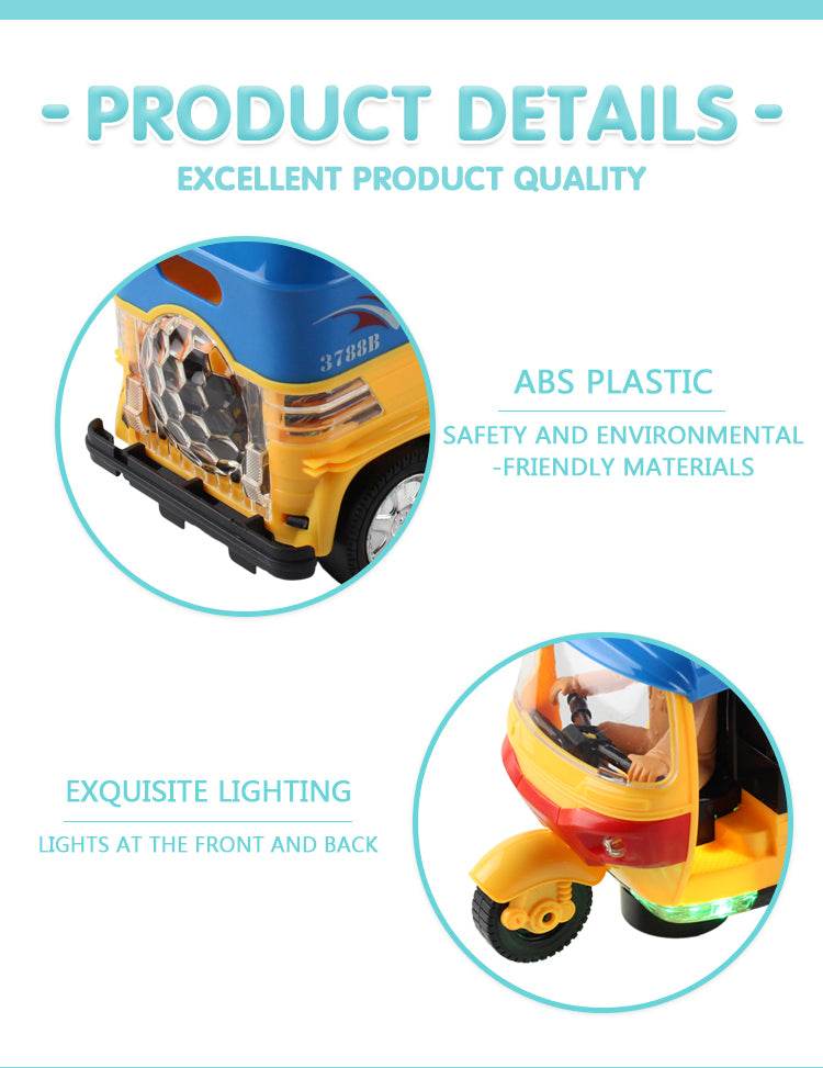 Kids Electric Tricycle Toy with Light & Music ABS Plastic - Al-Raheem Imports