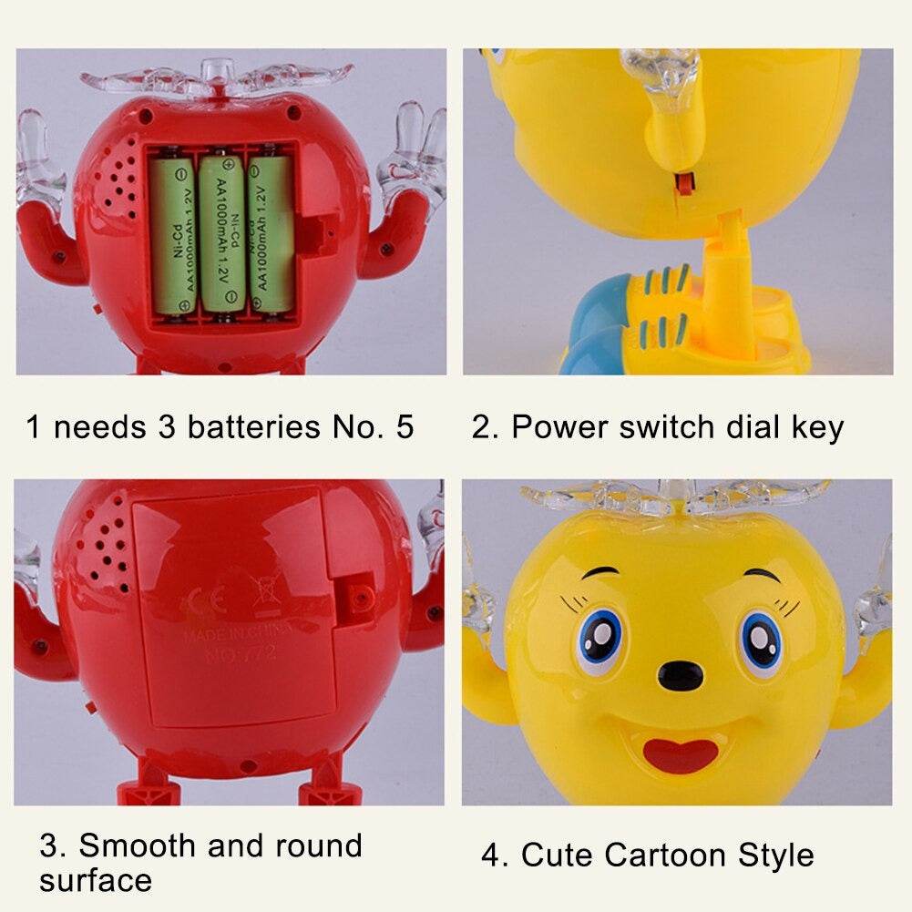 Electric Dancing Apple Baby Toy with Music & Lights Battery Operated - Al-Raheem Imports