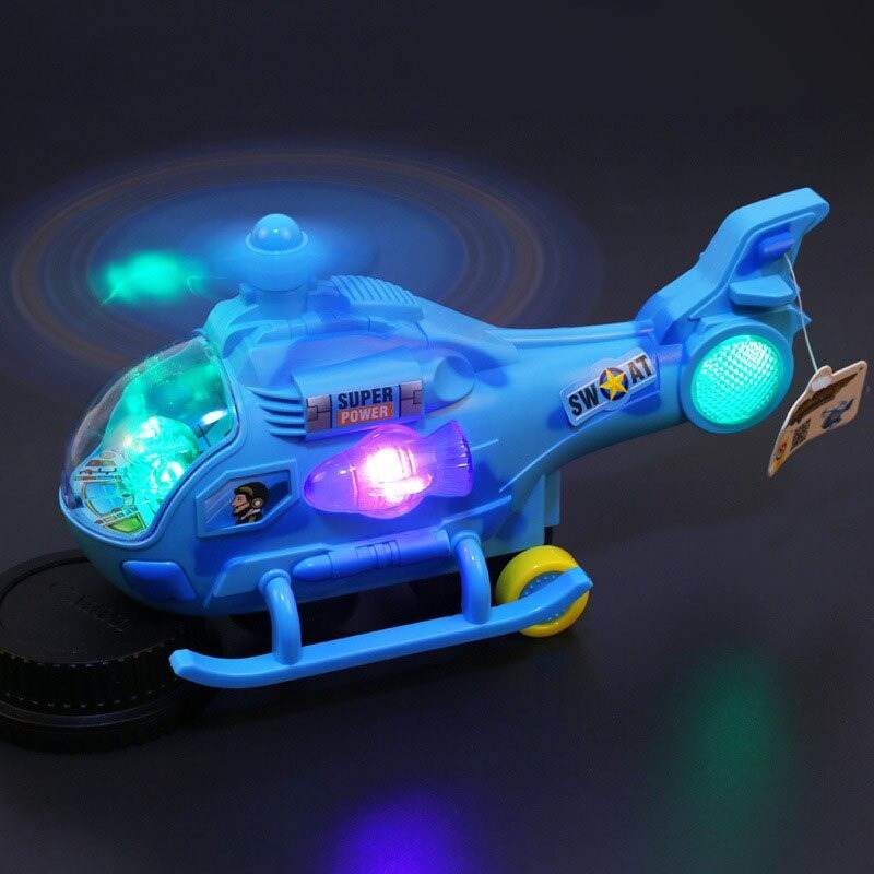 Electric Fighter Helicopter Toy with Music & Rotating Wings Kids 3+ - Al-Raheem Imports