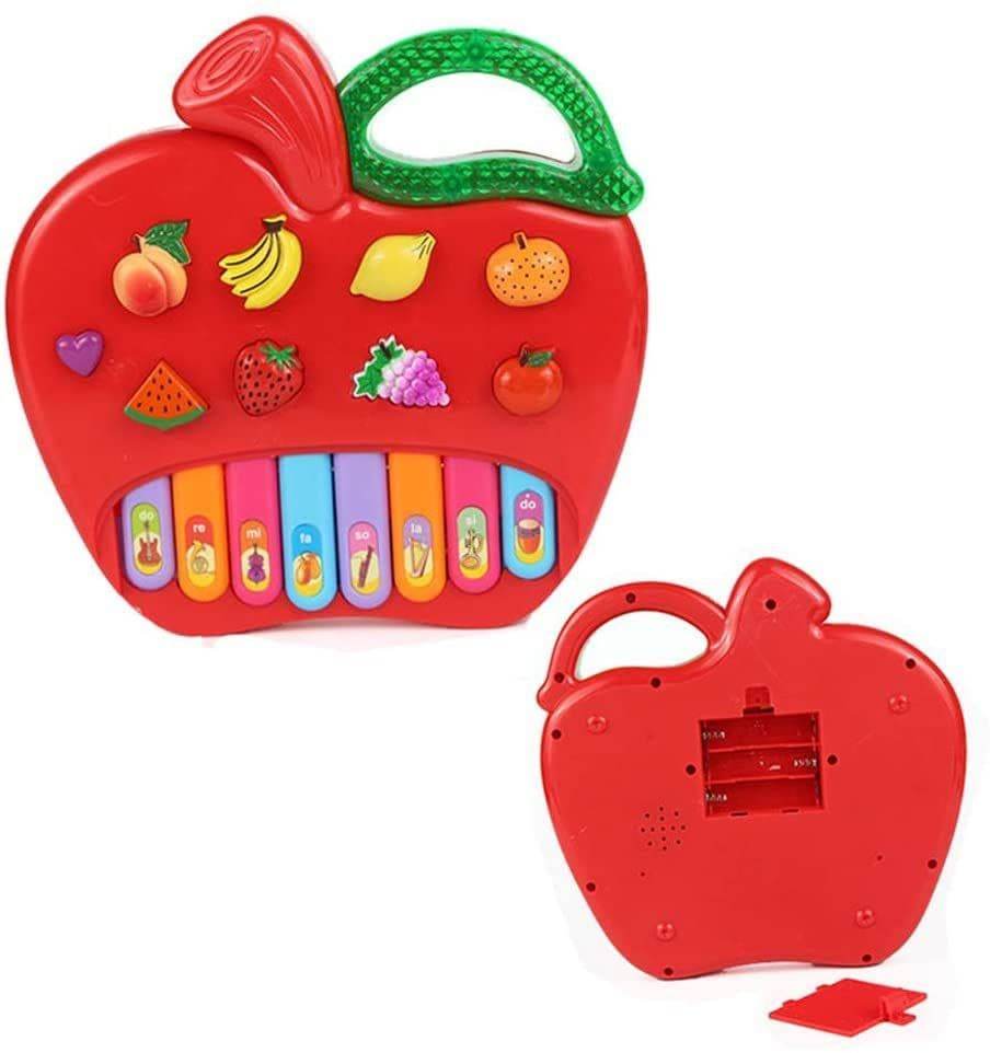 Apple Piano Learning Toy with Lights & Sounds 3D Musical Kids Playset - Al-Raheem Imports