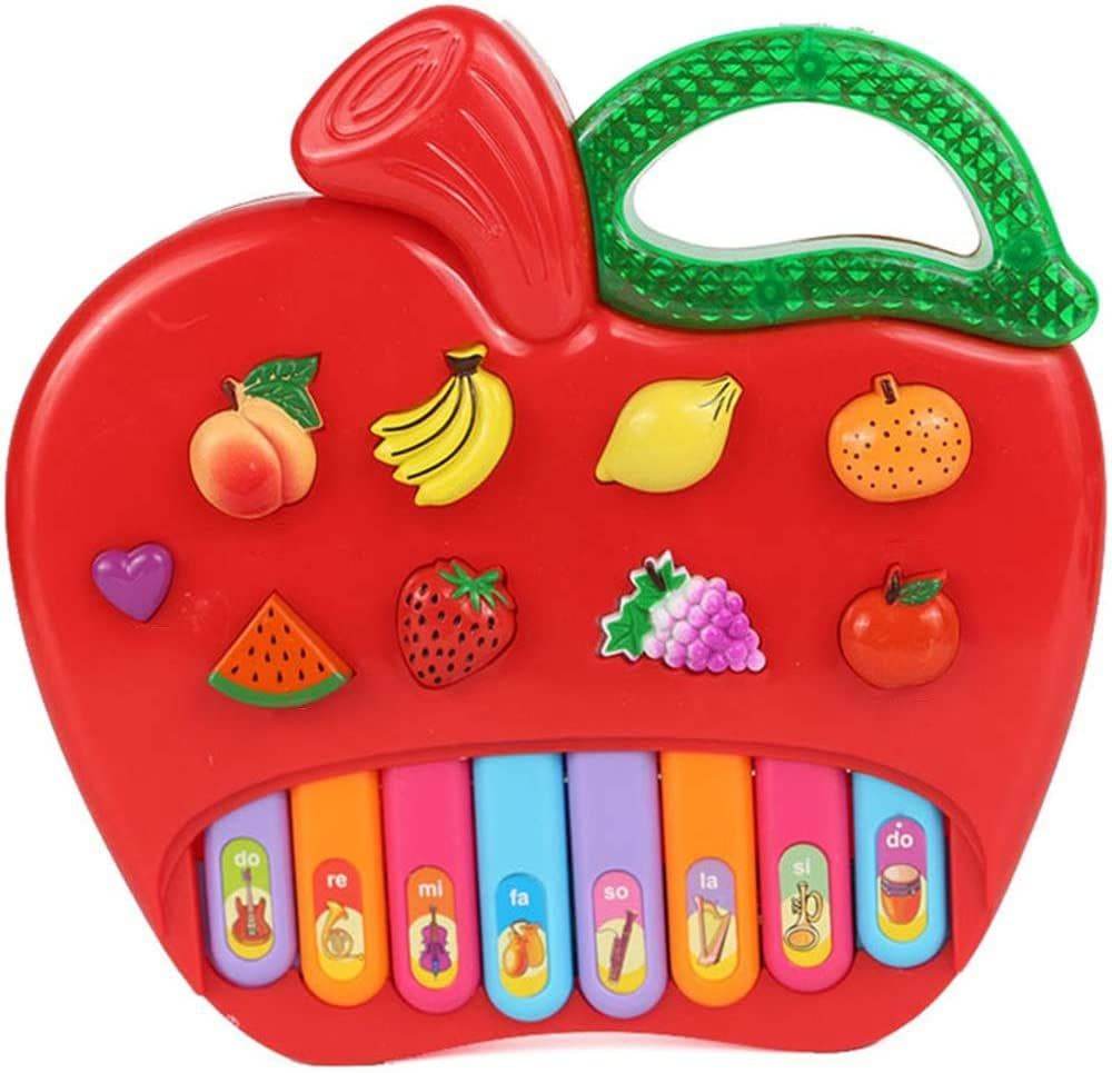 Apple Piano Learning Toy with Lights & Sounds 3D Musical Kids Playset - Al-Raheem Imports