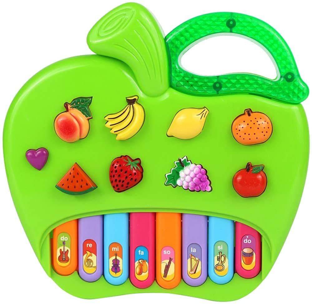 Apple Piano Learning Toy with Lights & Sounds 3D Musical Kids Playset - Al-Raheem Imports