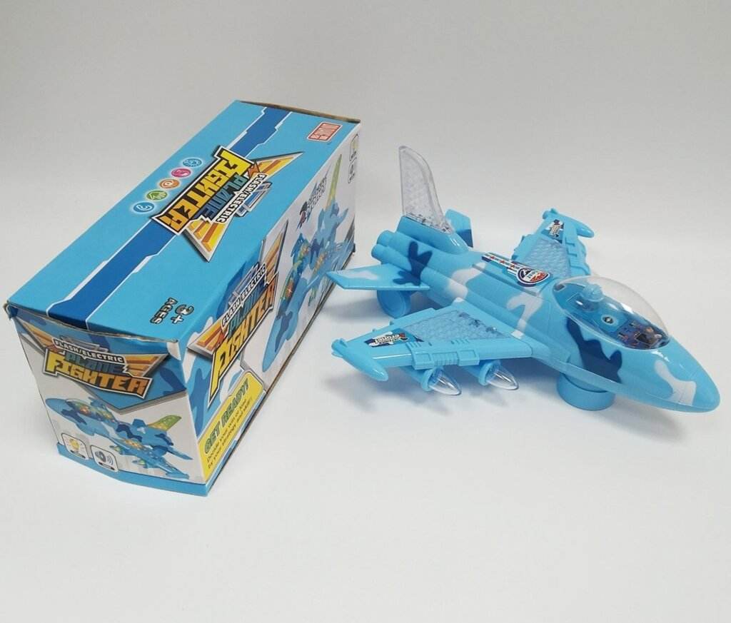 Flash Electric Airplane Toy with Music & Lights Fighter Plane for Kids 3+ - Al-Raheem Imports