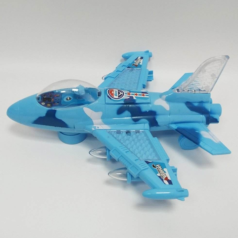 Flash Electric Airplane Toy with Music & Lights Fighter Plane for Kids 3+ - Al-Raheem Imports