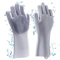 Silicone Dishwashing Gloves with Scrubber Sponge Reusable Kitchen Cleaning Pair - Al-Raheem Imports