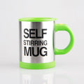 Creative Stainless Steel Self Stirring Coffee Mug with Lid Automatic Mixing Lazy Insulated Cup 400ml - Al-Raheem Imports