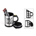 Creative Stainless Steel Self Stirring Coffee Mug with Lid Automatic Mixing Lazy Insulated Cup 400ml - Al-Raheem Imports