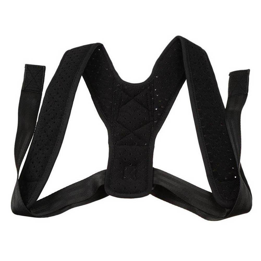 Posture Corrector Adjustable Back Shoulder Support Correction Belt for Perfect Posture Black - Al-Raheem Imports