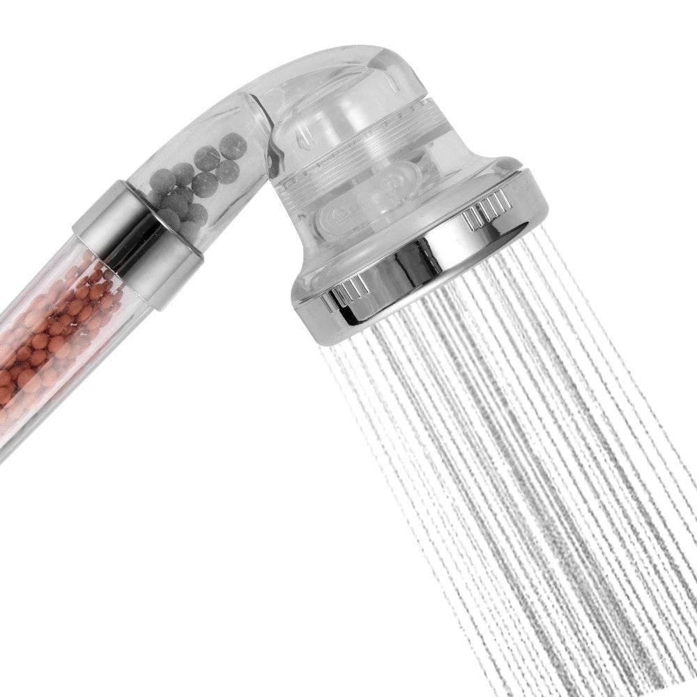 Adjustable Handheld Shower Head Negative Ion Ceramic Balls Water Filter 3 Spray Pattern - Al-Raheem Imports
