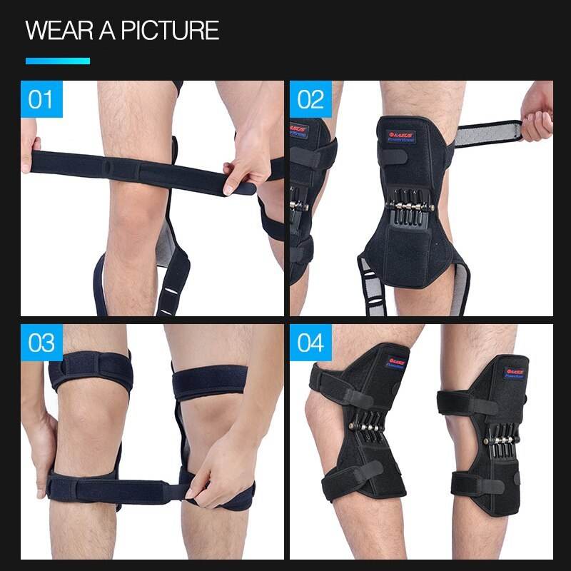 Patella Booster Spring Knee Brace Support for Mountaineering Sports 1 Pair - Al-Raheem Imports