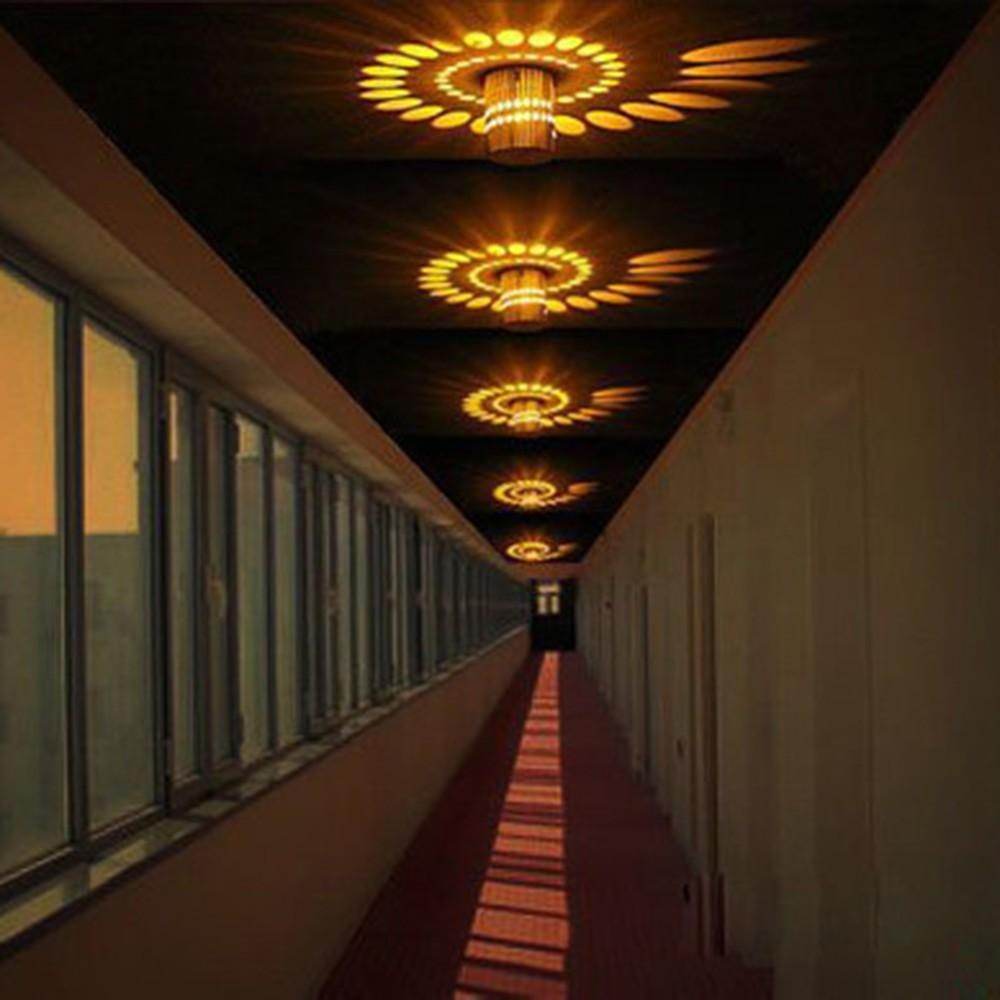 LED Wall Light Spiral Effect RGB Color Changing 3W Modern Decoration with Controller - Al-Raheem Imports