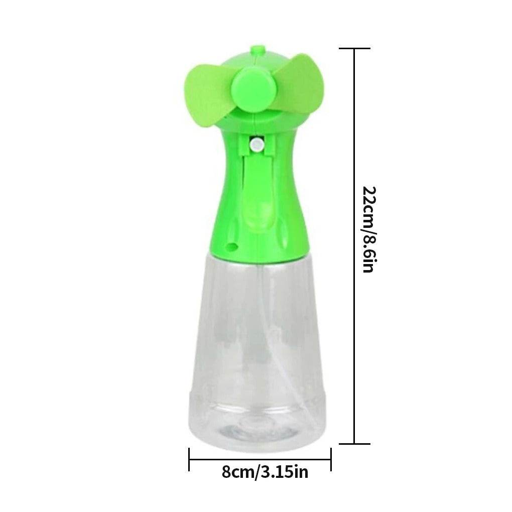 Creative Personal Misting Fan Handheld Cooling Fan with Spray Water Bottle Portable - Al-Raheem Imports
