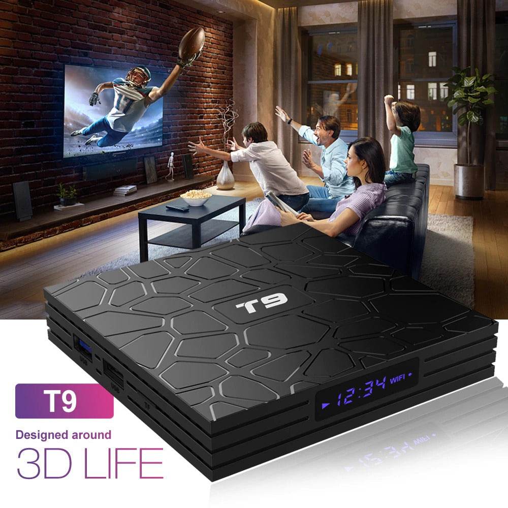 T9 Android 9 TV Box RK3328 Quad Core 4GB 32GB Smart 4K Set Top Box Bluetooth - Al-Raheem Imports