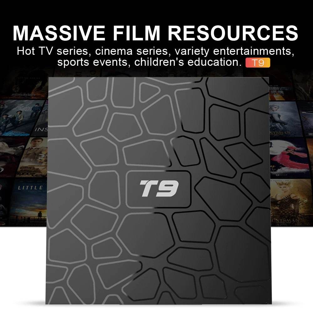 T9 Android 9 TV Box RK3328 Quad Core 4GB 32GB Smart 4K Set Top Box Bluetooth - Al-Raheem Imports