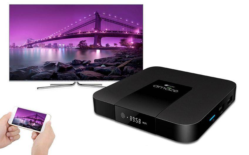 Amaze AX-50 4K Android TV Box Quad Core Android 7.1 2GB RAM 16GB Smart TV Box - Al-Raheem Imports