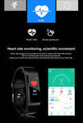 115HR PLUS Smart Bracelet Sport Heart Rate Fitness Tracker Wristband iOS Android Waterproof - Al-Raheem Imports