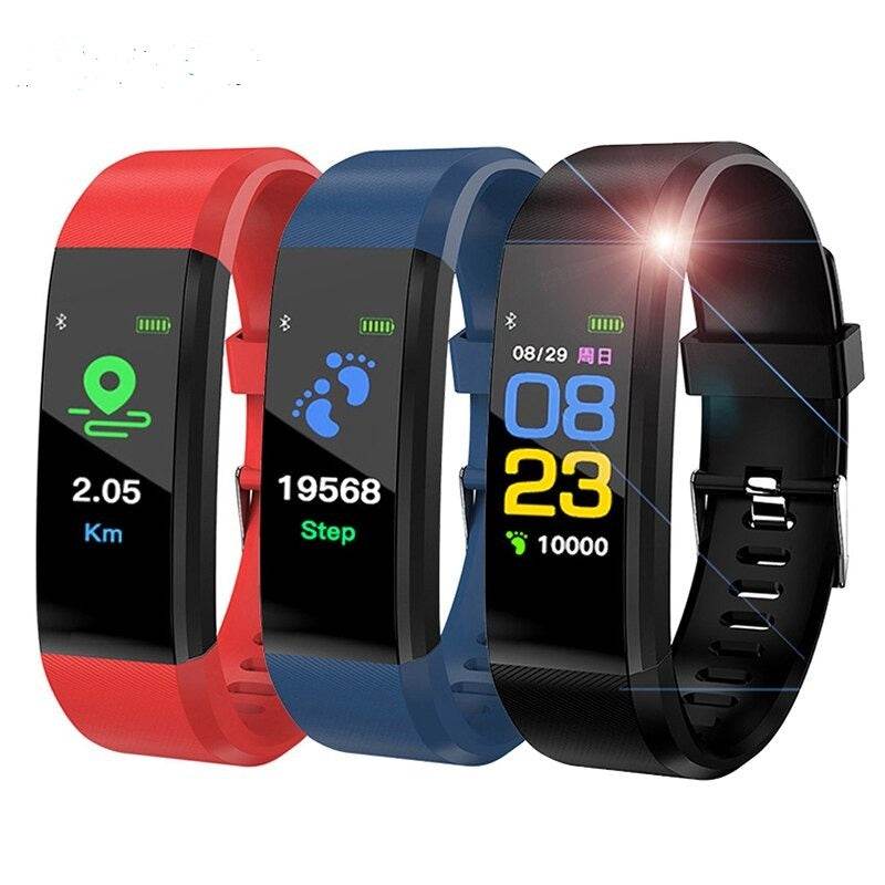 115HR PLUS Smart Bracelet Sport Heart Rate Fitness Tracker Wristband iOS Android Waterproof - Al-Raheem Imports