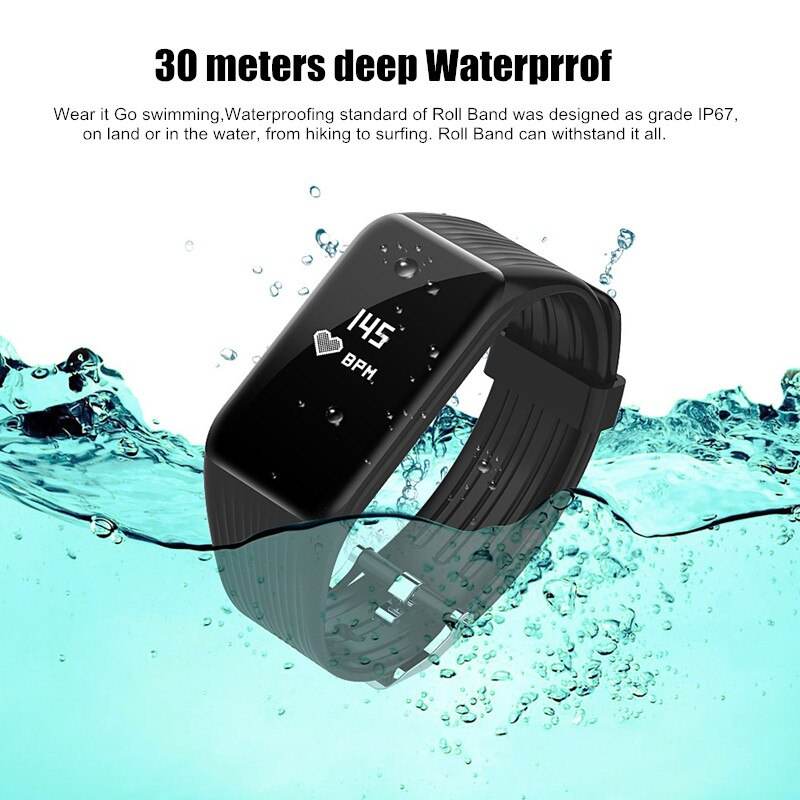 K1 Smart Bracelet Real Time Heart Rate Monitor Waterproof Watch IP67 Fitness Tracker - Al-Raheem Imports