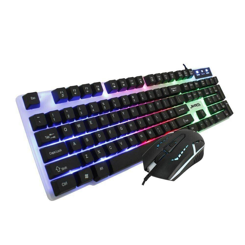 GK100 RGB Gaming Backlit Membrane RGB Keyboard & LED Mouse - Al-Raheem Imports