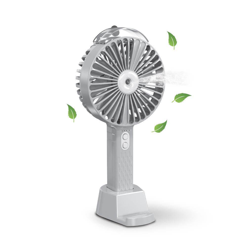 AirCool Water Spray Portable Rechargeable Fan with Removable Base 3 Speed Settings - Al-Raheem Imports