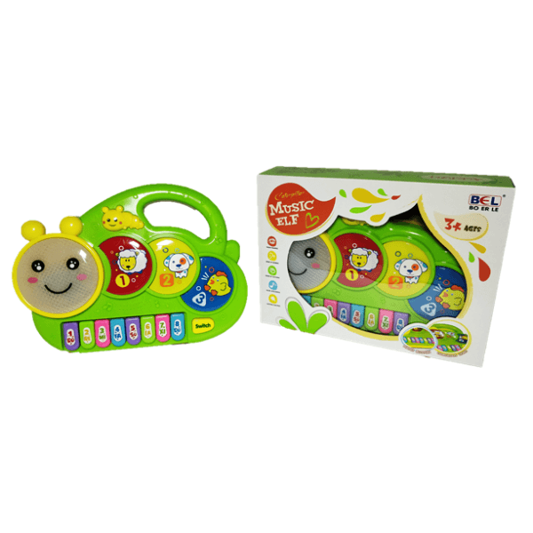 Caterpillar Music Elf Piano Toy Musical Instrument for Children 3+ Years 14 Keys - Al-Raheem Imports