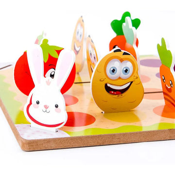 2-in-1 Don't Take My Tomatoes Educational Puzzle Board Game for Kids Family Speed Strategy