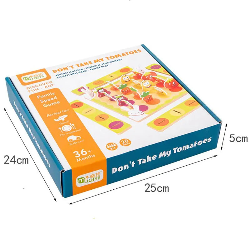 2-in-1 Don't Take My Tomatoes Educational Puzzle Board Game for Kids Family Speed Strategy