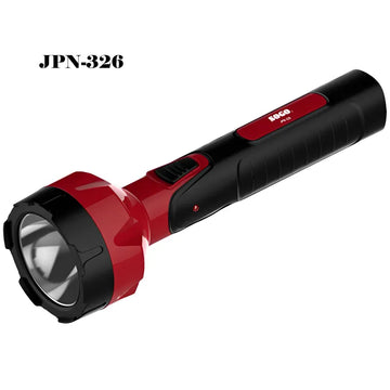 JPN-326 Sogo 5W Hi-Power Rechargeable LED Torch with COB Light Dual Mode Flashlight