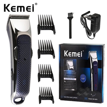 Kemei KM 5020 Professional Rechargeable Electric Hair Clipper Beard Cutting Machine With Titanium Ceramic Blade and Quiet Operation Technology