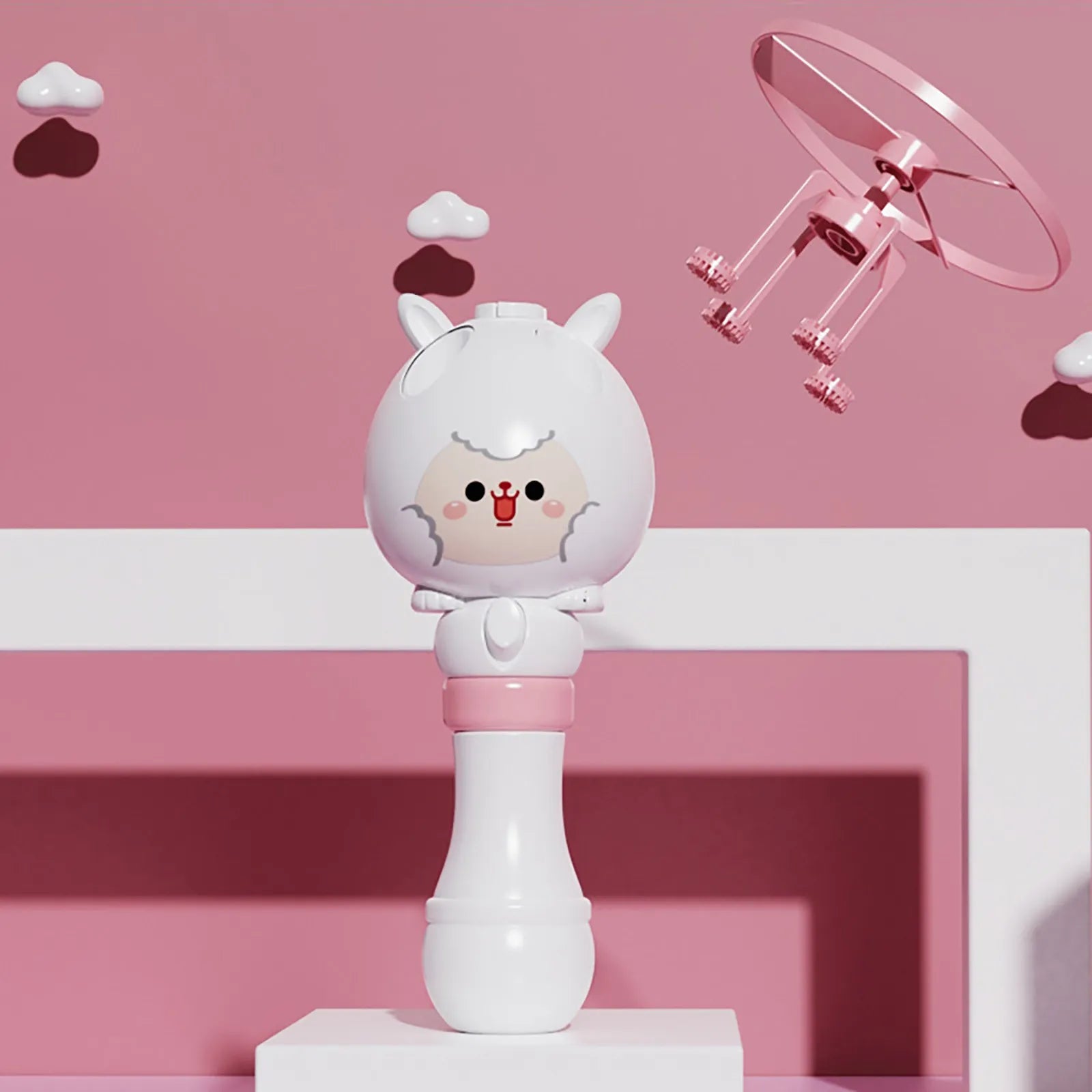 Bamboo Automatic Dragonfly Bubble Machine Bath Summer Flying Saucer Blower Toy