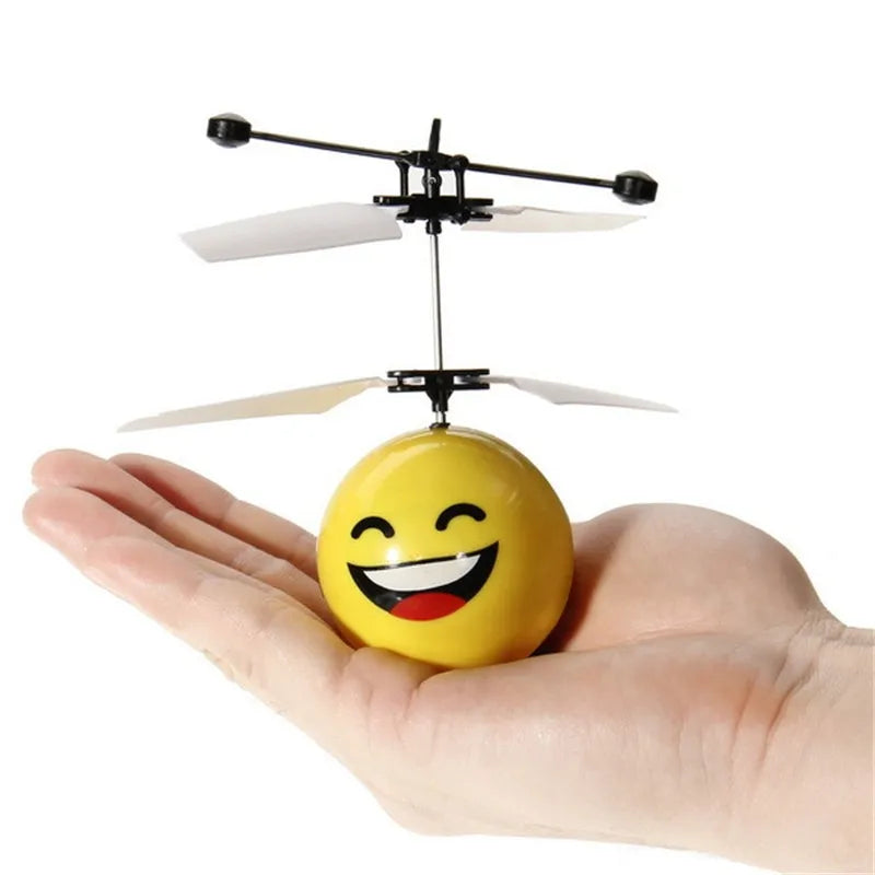 Mini Smiley Drone Hand Induction Flying Ball Toy for Kids