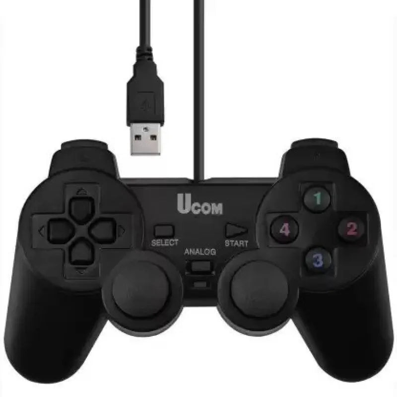 UCOM 704 Dual Shock USB Wired Gamepad Controller for PC Laptop Windows with Vibration Turbo Function