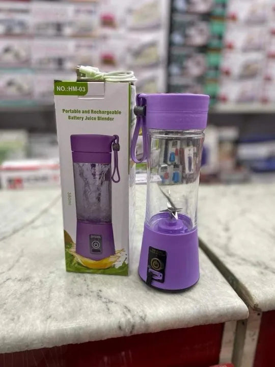 Portable Juicer Cup USB Rechargeable Mini Electric Blender 400ml Personal Smoothie Maker for Juice Milkshake and Ice Crushing