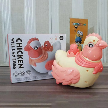 Bump and Go Action Chicken Toy that Lays Eggs with Lights and Music for Kids | Educational Toy for Toddlers 3 Years and Up