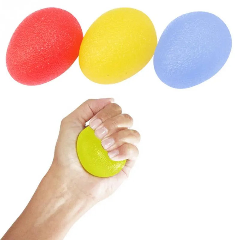 Silicone Egg Shape Hand Gripper Strengthener Stress Relief Forearm Finger Exercise Ball