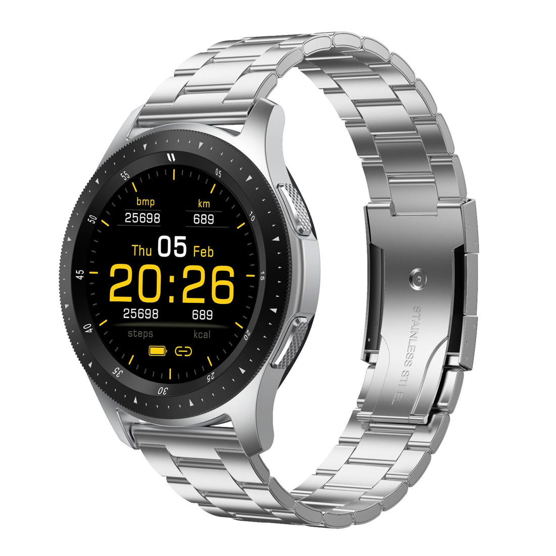 W68 Smartwatch 1.28" Full Touch Fitness Tracker with Heart Rate, BP, Sleep Monitor, IP67 Waterproof