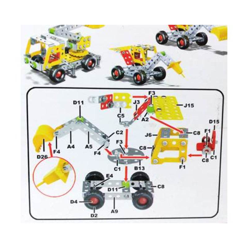 7 In 1 Alloy Blocks Construction Vehicle Engineering Car Model Building Blocks Set For Kids - Al-Raheem Imports
