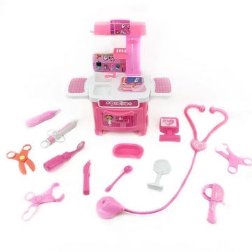 Little Doctor Medical Playset Pretend Play Kit with Real Sound Accessories for Kids