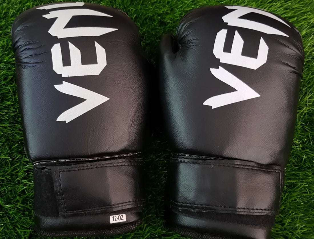 Venum Kick Boxing Gloves PU Leather Karate Training Punching Gloves