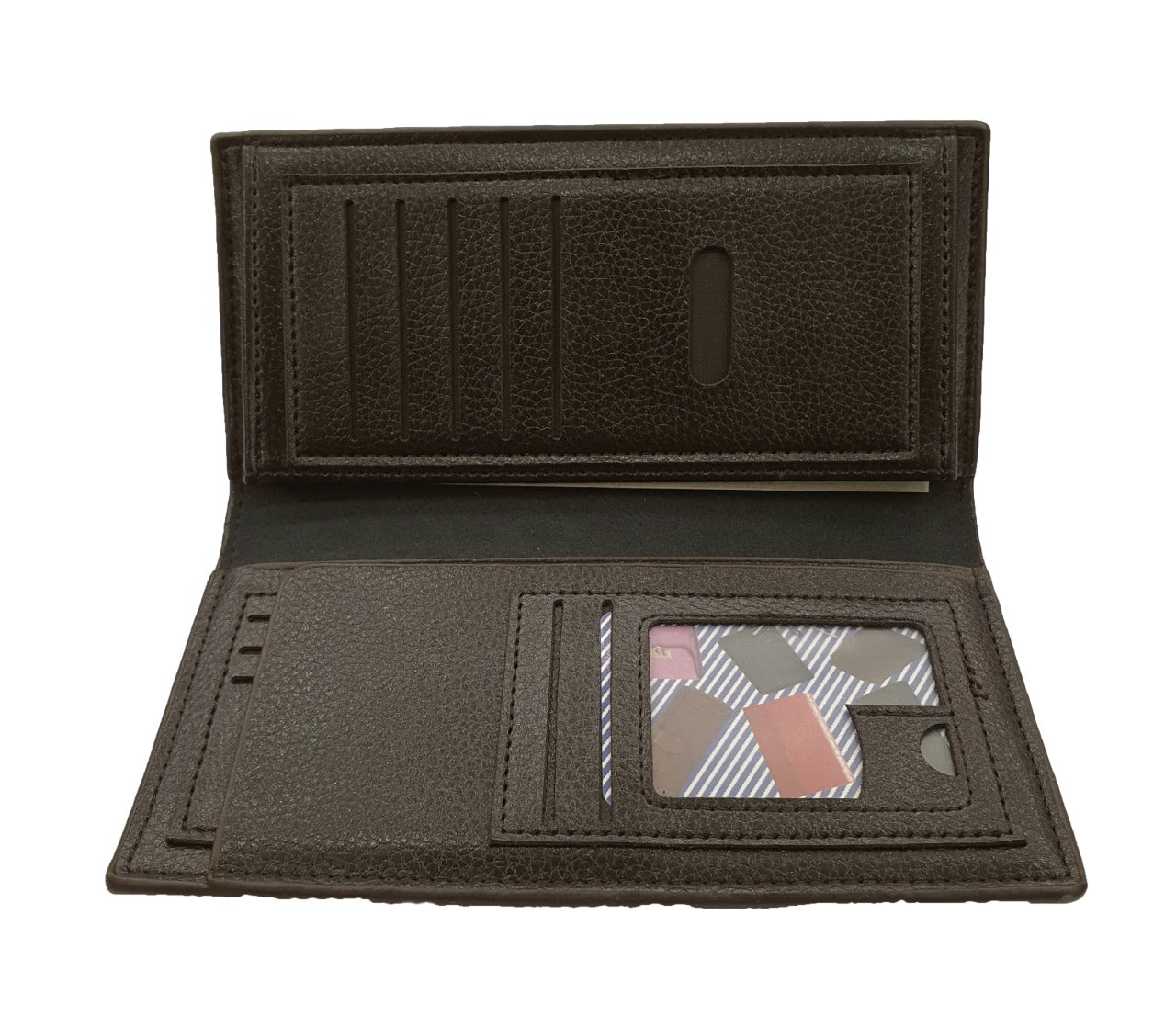 Luxury Men's Ultra-Thin Long Wallet Woven Pattern Multi-Card Clutch