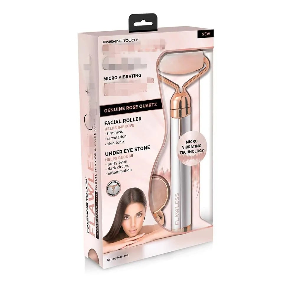 Jade Roller Facial Beauty Tool for Skin Tightening and Wrinkle Reduction with Dual Heads