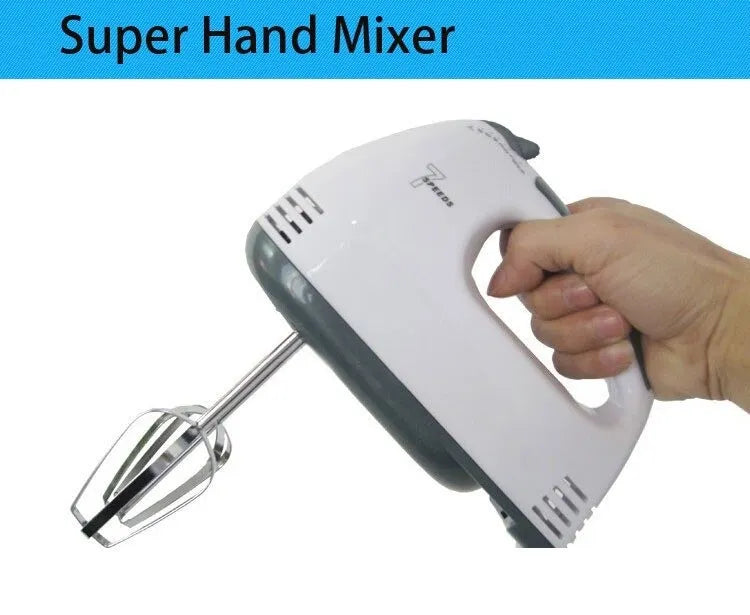 Electric Hand Mixer with 7 Speeds and Stainless Steel Beaters for Baking and Food Prep